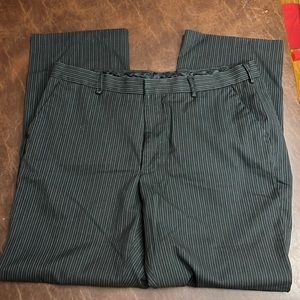 Mens black striped dress/suit pants 36x32